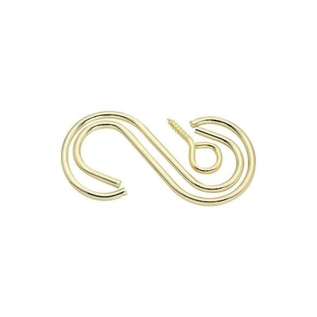 Homepage 3.5 in. Wire Extension Hook Plant Hardware Accessories N275-123, Brass HO666991